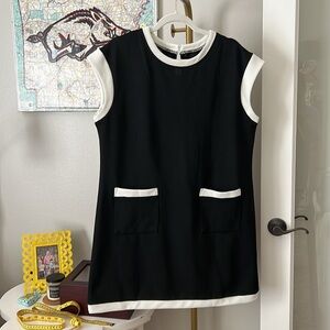 Stylish Black and White Mini Dress